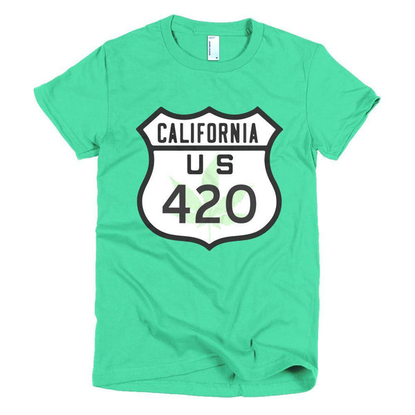California Route 420 Short sleeve women's t-shirt - Deadbeat Duds