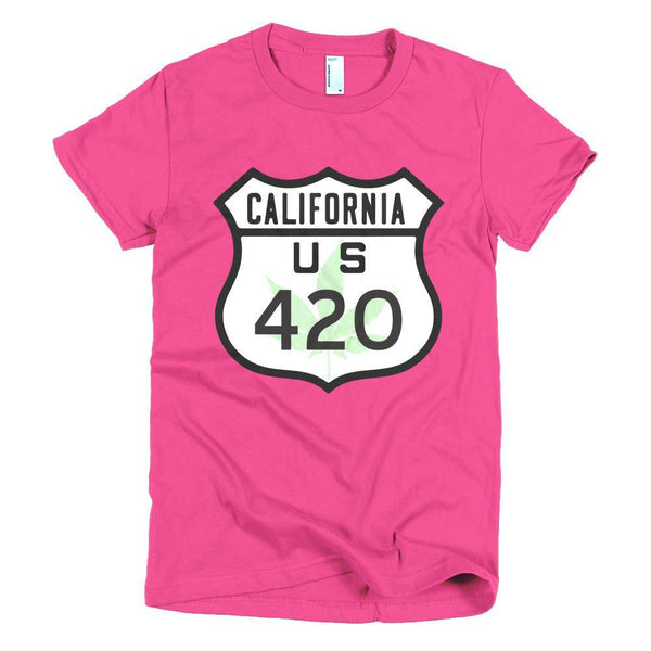 California Route 420 Short sleeve women's t-shirt - Deadbeat Duds