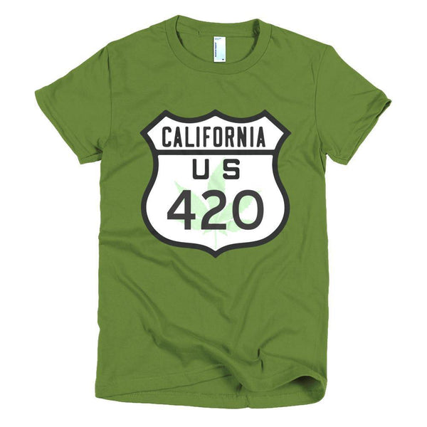California Route 420 Short sleeve women's t-shirt - Deadbeat Duds