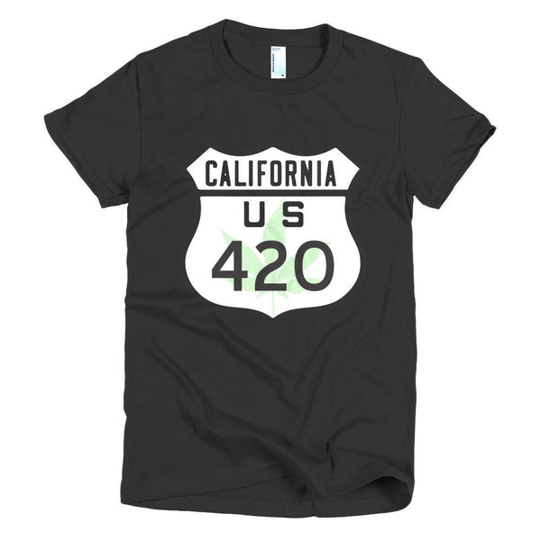 California Route 420 Short sleeve women's t-shirt - Deadbeat Duds