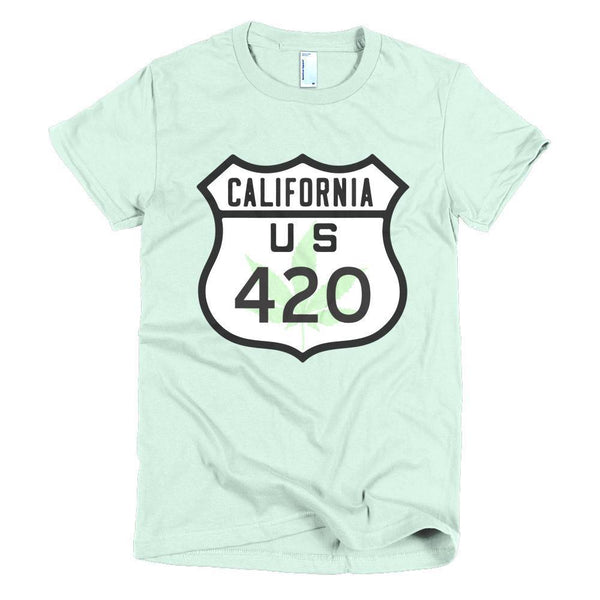 California Route 420 Short sleeve women's t-shirt - Deadbeat Duds